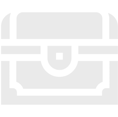 Black silhouette of a closed treasure chest.